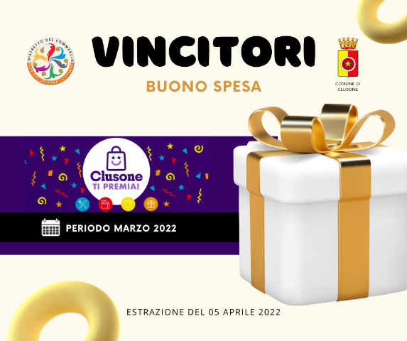 Vincitori - Clusone ti premia (Marzo 2022)