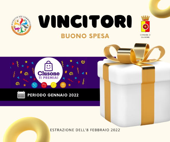 Vincitori - Clusone ti premia (Gennaio 2022)