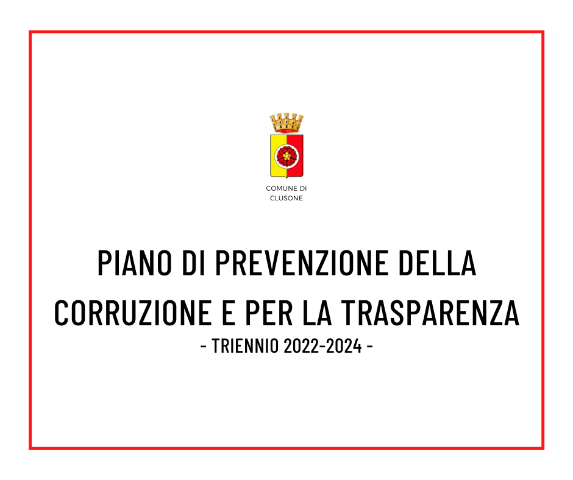 Piano di prevenzione della corruzione e per la trasparenza 2022-2024