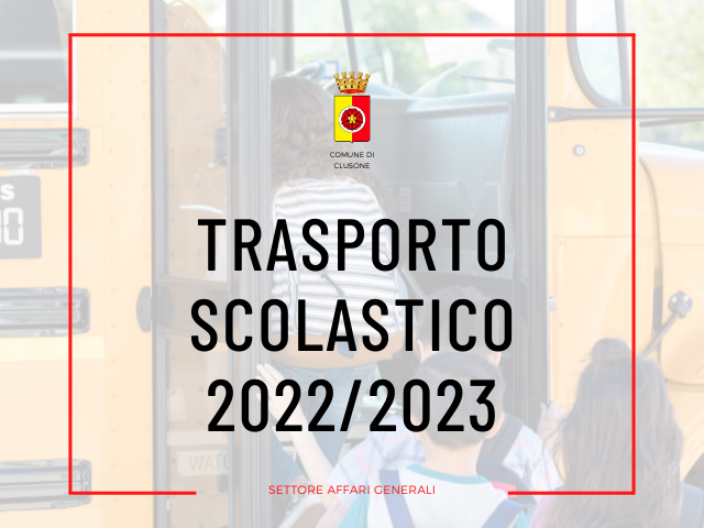 Trasporto scolastico a.s. 2022/2023
