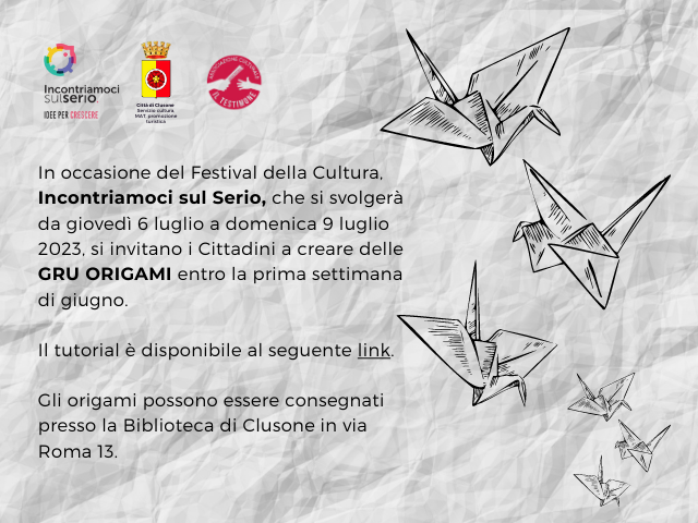 Incontriamoci sul Serio: raccolta origami 