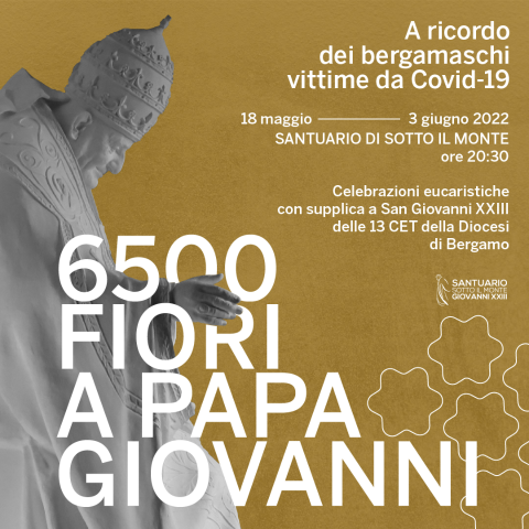 6.500 fiori a Papa Giovanni a ricordo dei bergamaschi vittime da Covid