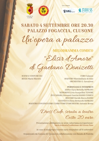 Un'Opera a Palazzo: Elisir d'amore di Gaetano Donizetti